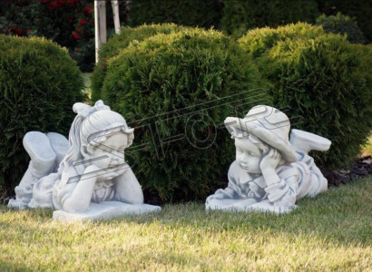 Junge Bub 31cm Figur Statue Figuren Skulptur Statuen Garten Dekoration